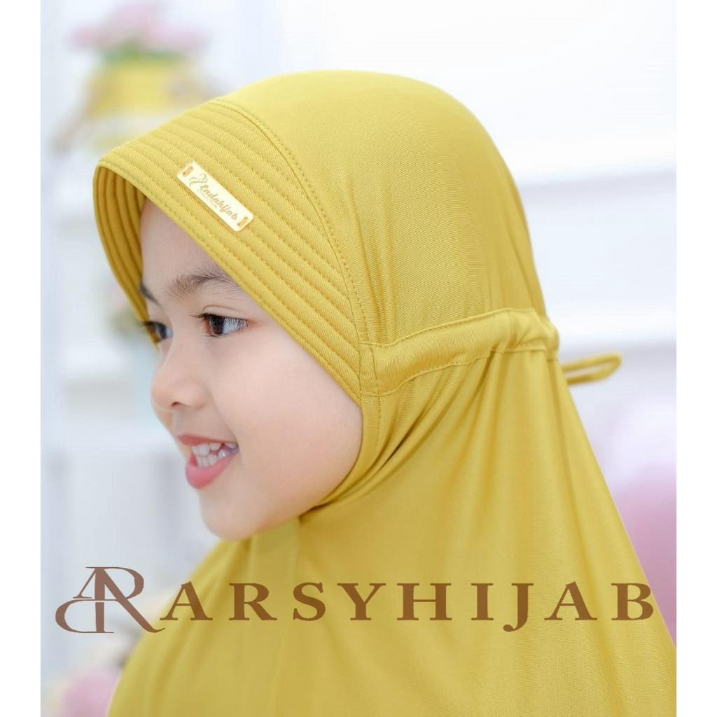 jilbab serut polos jokowi / kerudung polos jersey 4-7thn