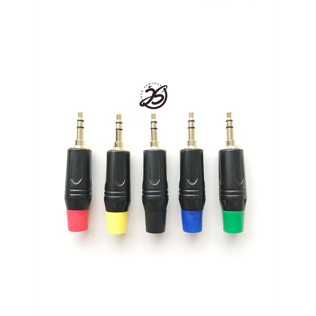 JACK 3,5mm STEREO GOLD PLATE BODY METAL JACK MINI 3.5mm GOLD 5 WARNA (1BUAH)