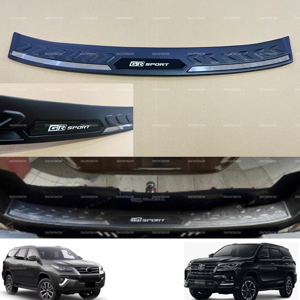 Sillplate Belakang All New Fortuner 2021 2022 Up GR SPORT Platinum Hitam Chrome