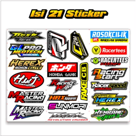 Stiker Motor Honda Gank - Isi 21- Racing Hell