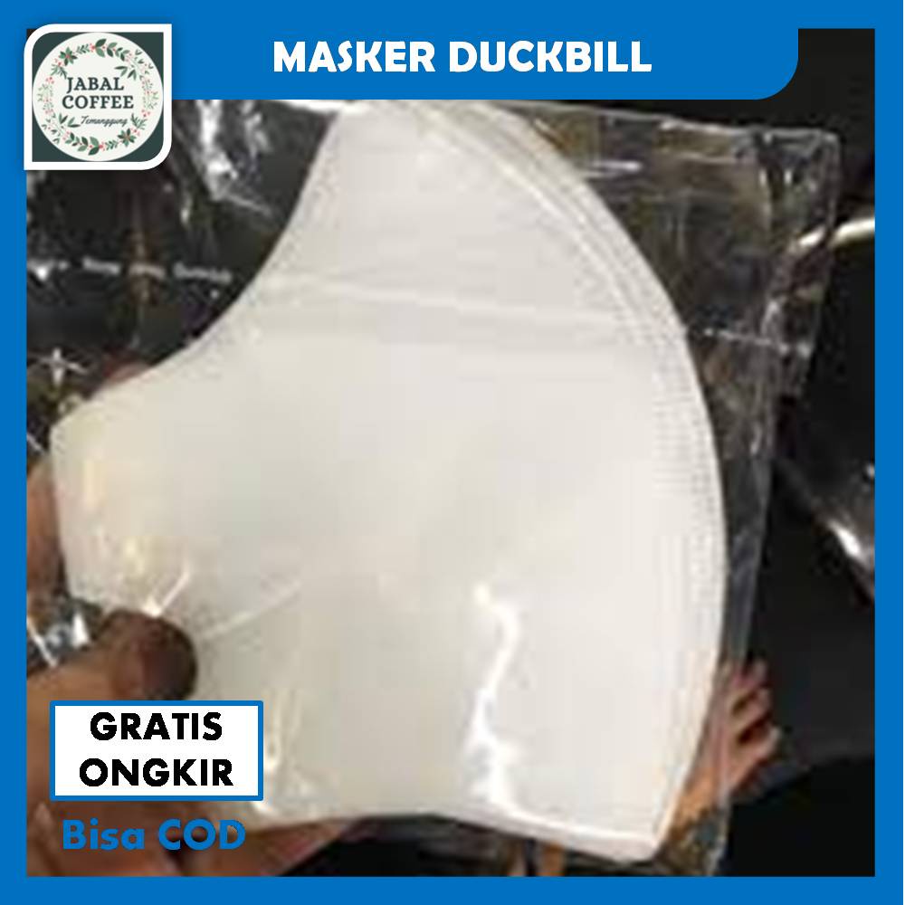 Masker Duckbill Garis / Face Mask Duckbill Putih Protective 3 Ply / Masker Duckbill 3 Ply 50 Pc J94