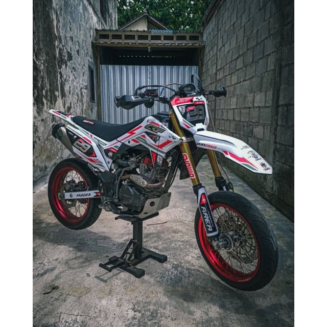 Decal Motor crf putih supermoto