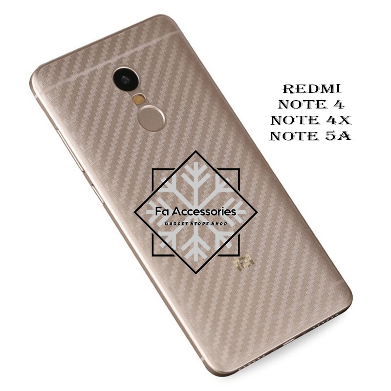 Skin Carbon xiaomi Redmi Note 4x 4 Note 5a Skin Carbon antigores belakang