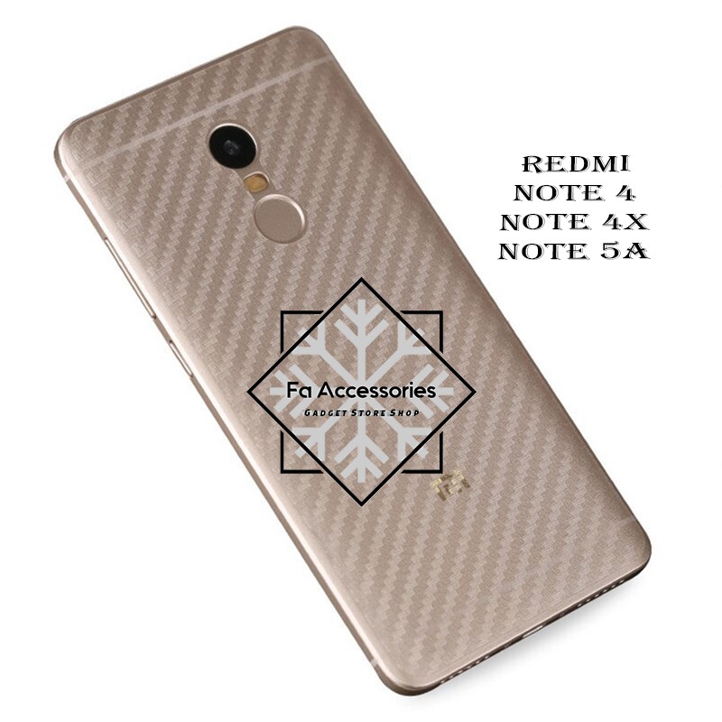 Skin Carbon xiaomi Redmi Note 4x 4 Note 5a Skin Carbon antigores belakang