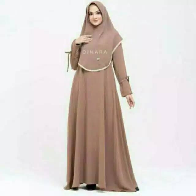 Gamis dinara syari/bisa COD/grosir gamis syari