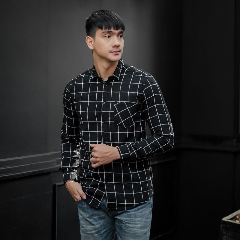 Kemeja Flanel Pria Lengan Panjang Kualitas Premium Kasual Original Hot Produk