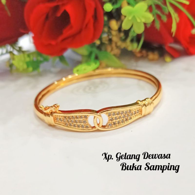 (COD) Gelang Bangkok Dewasa Permata Zircon Gold berbagai macam model perhiasan wanita