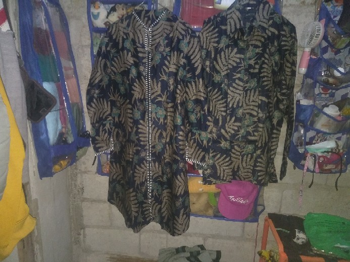 Couple Batik Tunik Modern Seragam Kerja Kantor Lengan Panjang