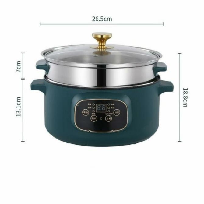 Panci Listrik Steamer Jumbo 3.2 L / 26 Cm / Panci Listrik Serbaguna