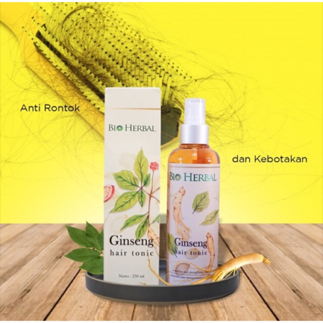 BPOM Shampo + Hair tonic RED GINGSENG BIO HERBAL PENUMBUH