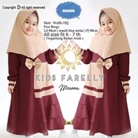 Cpfashion Farelly kids Gamis Anak Usia 2~7 Tahun Plus Hijab