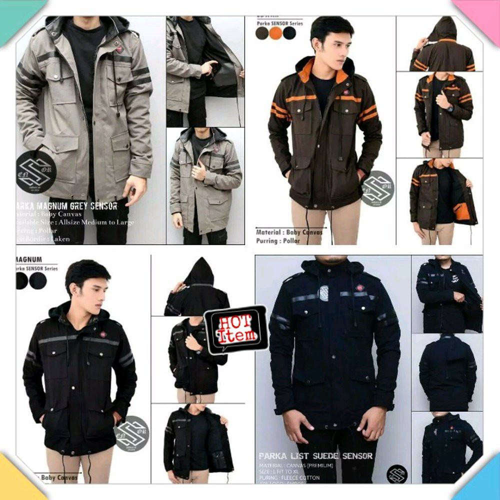 TERKEREN Jaket Parka cowok Jaket model distro Jaket Kekinian