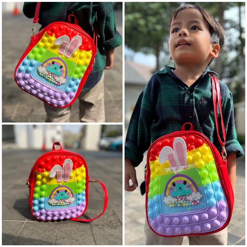 Tas slempang pop it rabbit tas anak tas sekolah