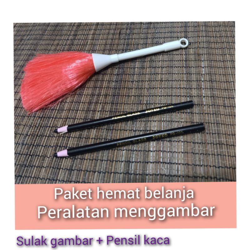 

Sulak Gambar Pembersih Remah Krayon Kuas Krayon Pensil Kaca Joyko Warna Hitam Peralatan Menggambar