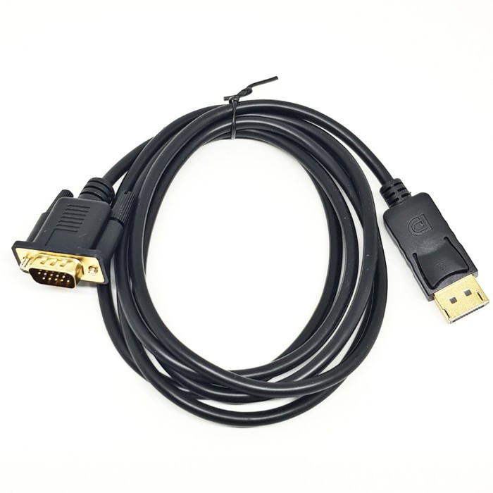 Kabel Display Port To VGA 1.8M - Displayport Male To VGA Male 1.8M