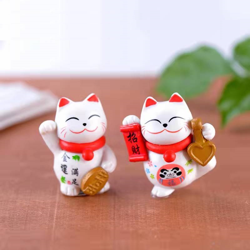 Cake Topper Pajangan Miniatur Toper Hiasan Kue Neko Kucing Hoki Imlek