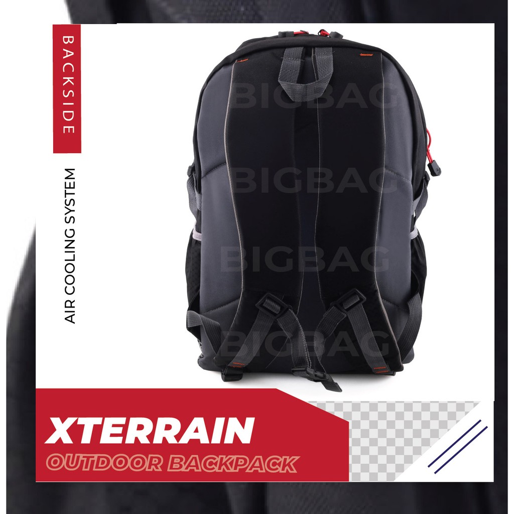 PTS -Tas Ransel Outdoor Pria Gear Bag CROSSBONES 13098  Laptop Backpack + FREE Raincover Promo Diskon