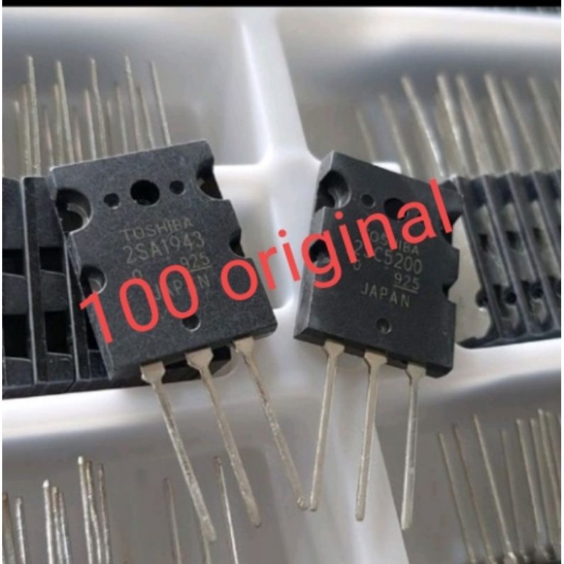 transistor Toshiba 2sc5200 dan 2sa1943 original satu set Sanken original cocok untuk para hobi merakit audio power amplifier