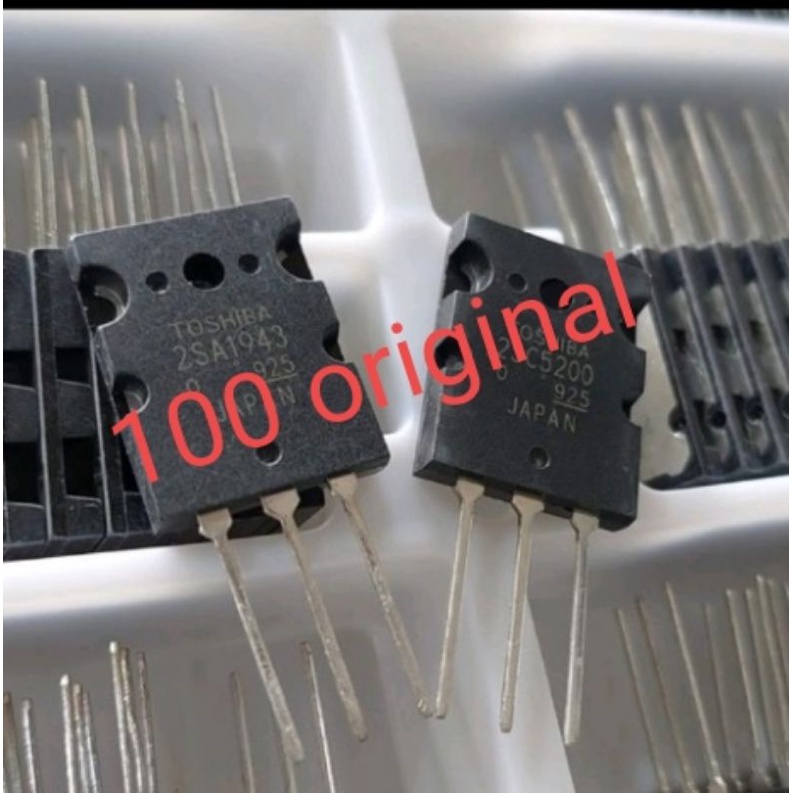 transistor Toshiba 2sc5200 dan 2sa1943 original satu set Sanken original cocok untuk para hobi merak
