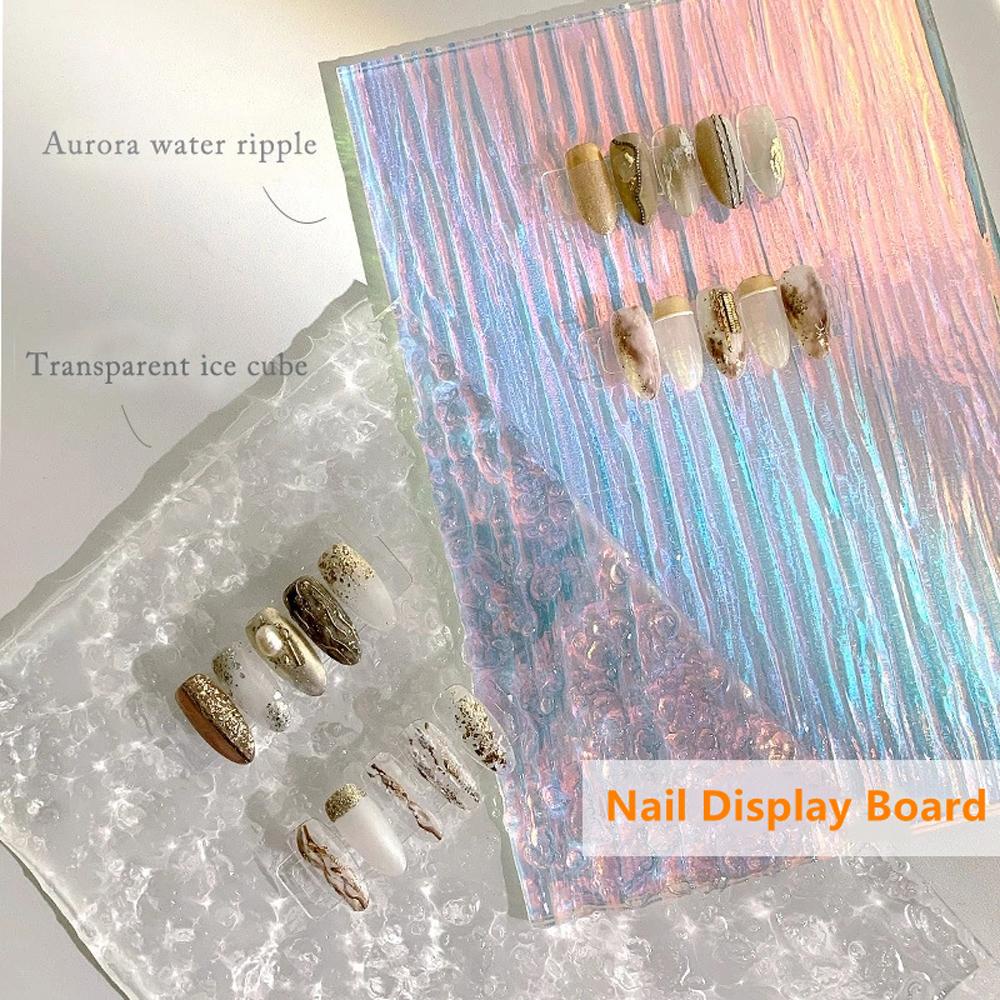 Needway   Papan Display Transparan Wanita Persegi Panjang Alat Peraga Tembak Tools Acrylic Nail Alat Latihan