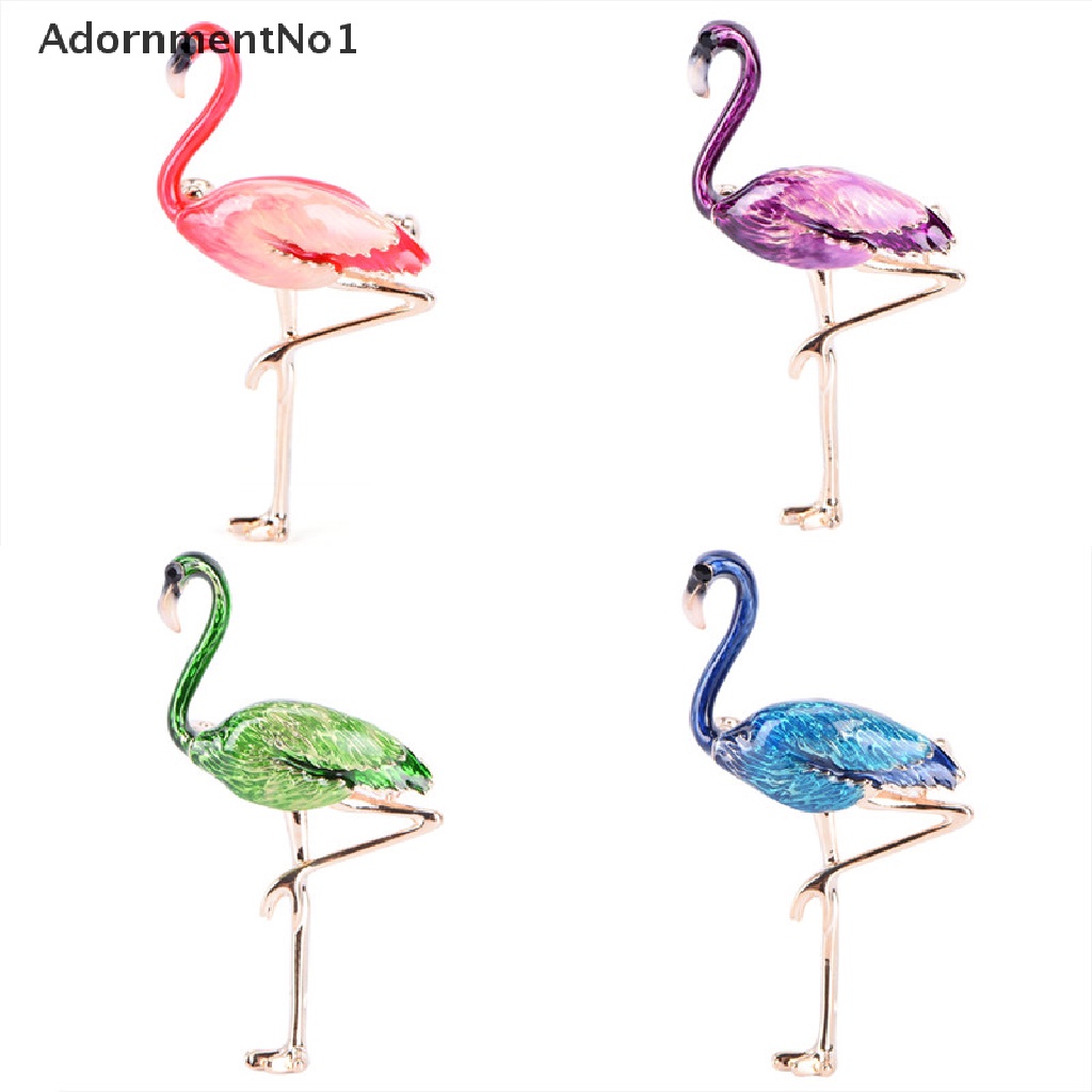 (AdornmentNo1) Bros Pin Enamel Bentuk Flamingo Untuk Wanita