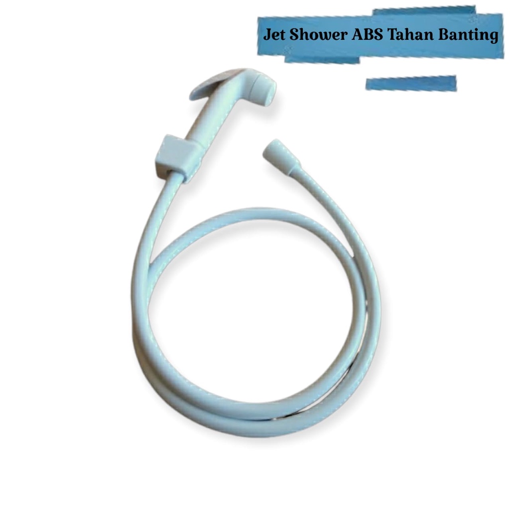 Paket Jet Shower Toilet + Stop Kran Double ABS Dan Stainless 304 Drad Standard 1/2 Inch