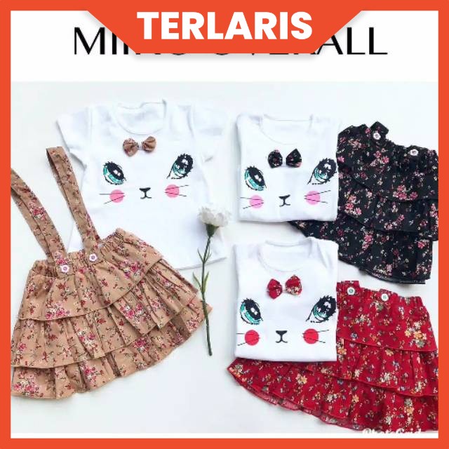 zhafira kids store - Miiko overall - Set overall anak 1-2 tahun Miiko overall Ruffle