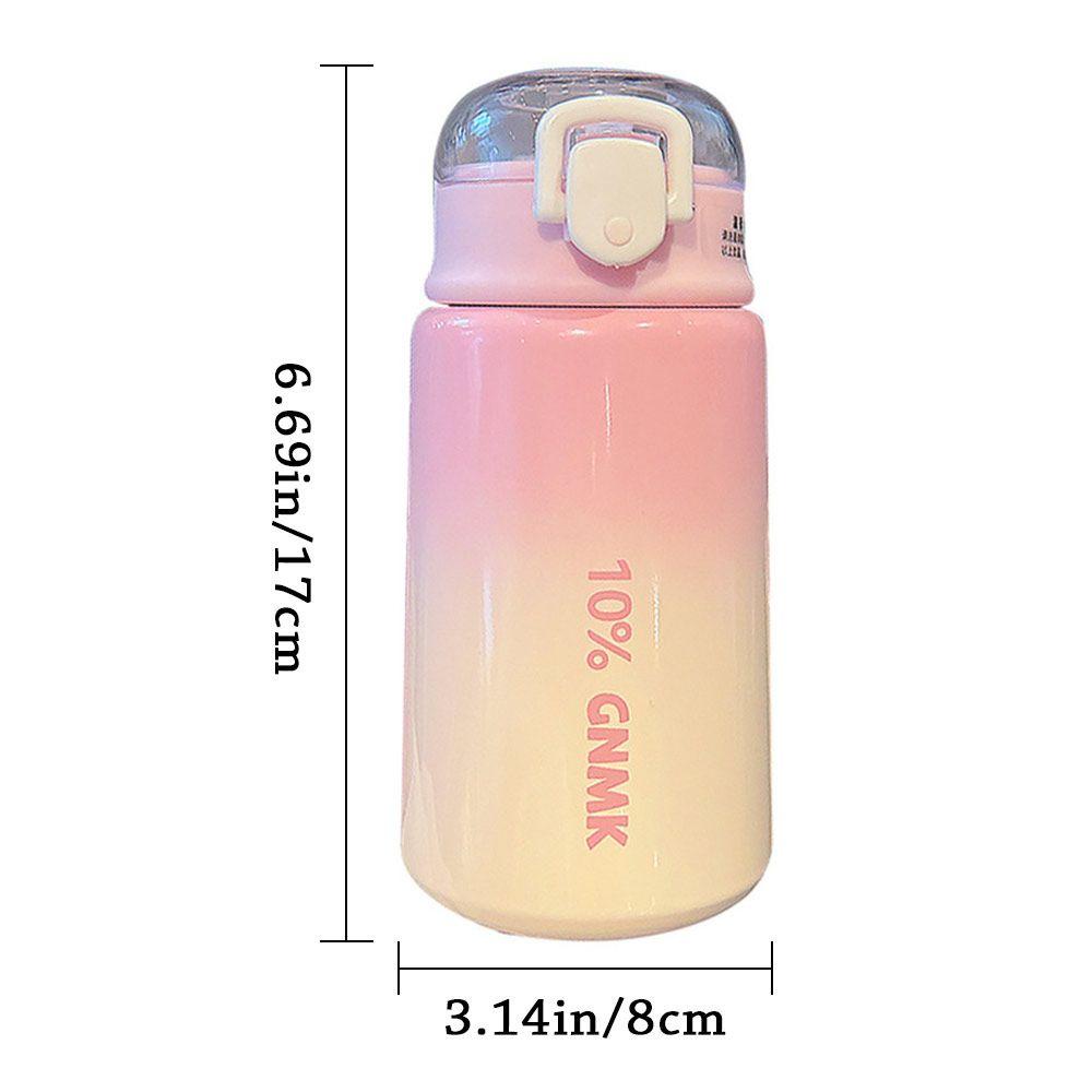Solighter Botol Minum Termal 400ml Portable Warna Gradasi Dengan Sedotan