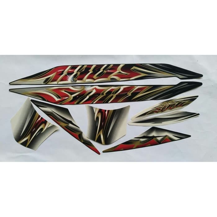 stiker striping yamaha mio soul 2010 hitam putih