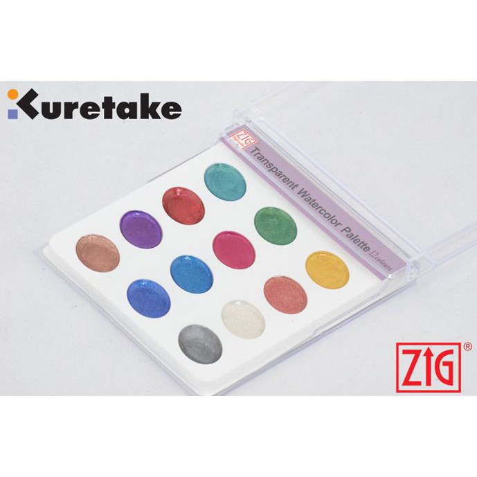 

ZIG KURETAKE PEARLESCENT WATER COLOUR JEWEL SET 12 COLOURS