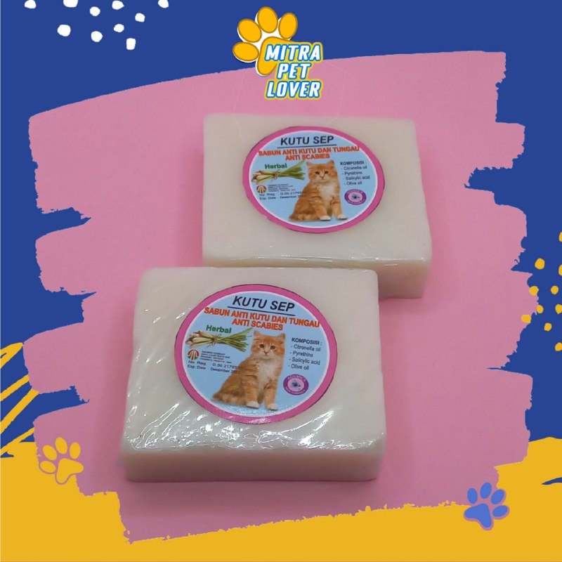 SABUN ANTI KUTU KUCING - KUTU SEP HERBAL SOAP - ANTI SCABIES KUDIS KORENG JAMUR TUNGAU EKSIM GATAL SAKIT KULIT KUTUSEP SOAP CAT KITTEN PUSSY - MURAH GARANSI KUALITAS ASLI ORIGINAL - TAMASINDO OBAT &amp; VITAMIN HEWAN BINATANG PELIHARAAN MITRAPETLOVER