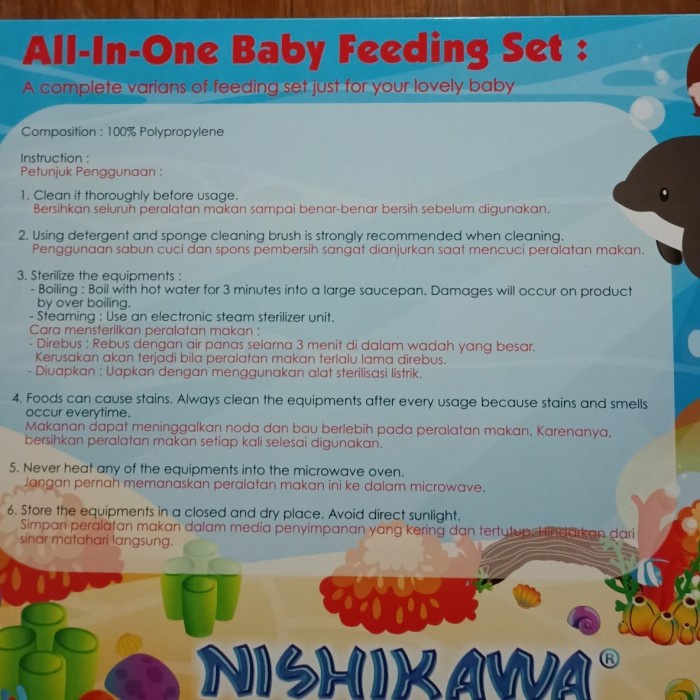 Feeding Set Baby / Tempat Makan Bayi Nishikawa Uk. Large / Besar