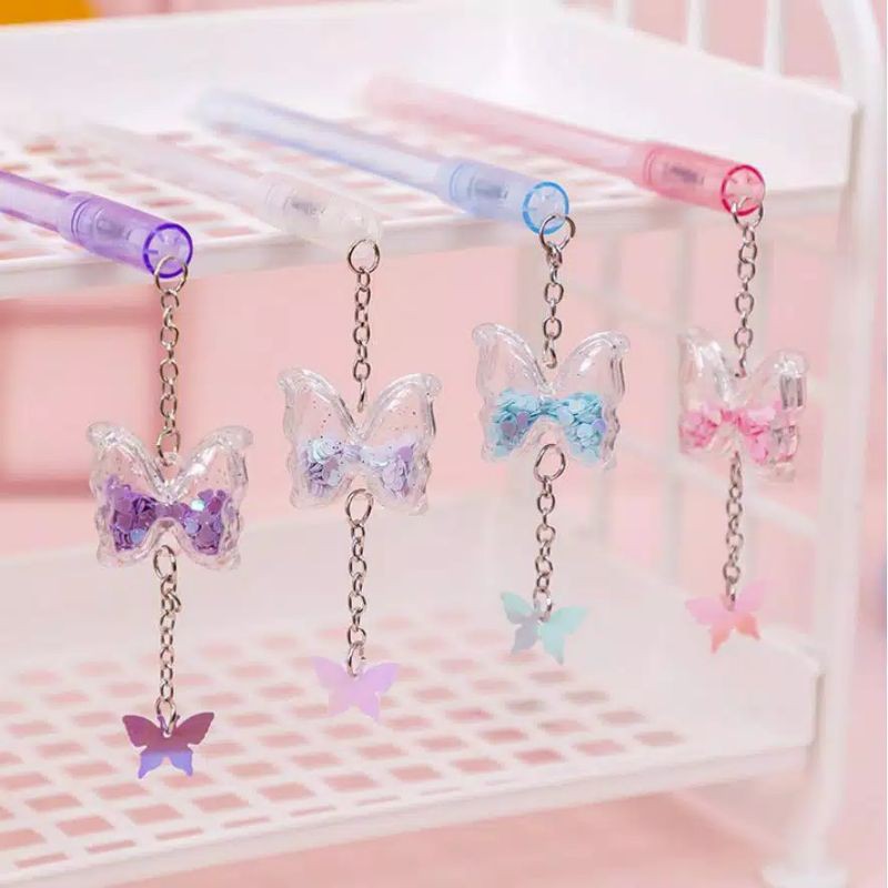 

PULPEN GEL GANTUNGAN KUPU KUPU / PULPEN MOTIF