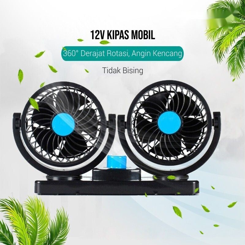 kipas angin mobil 12v /24v kipas mobil/car cooling double fan