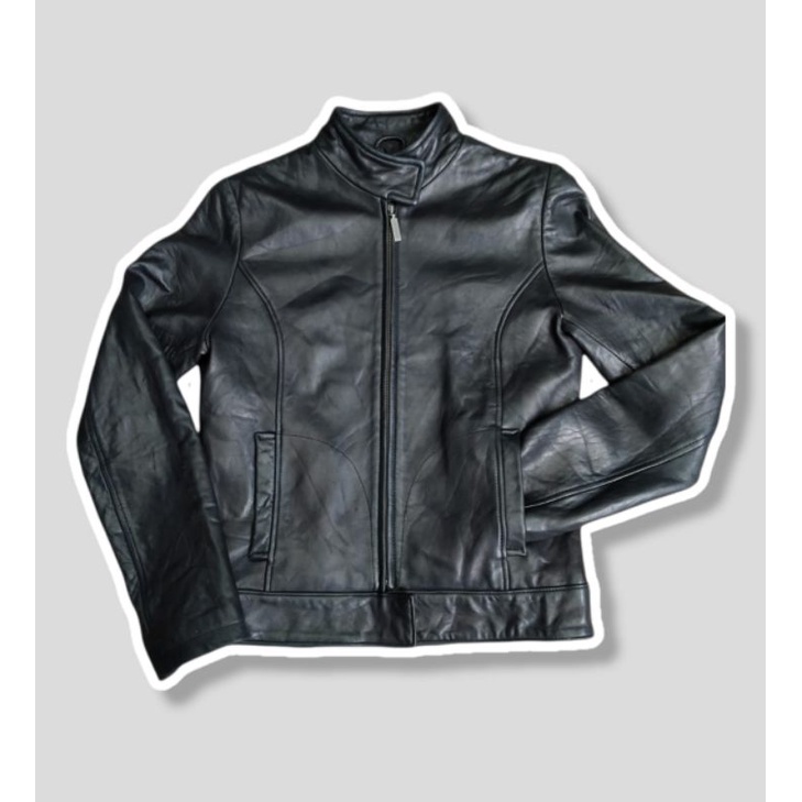 Jaket kulit asli Calvin Klein