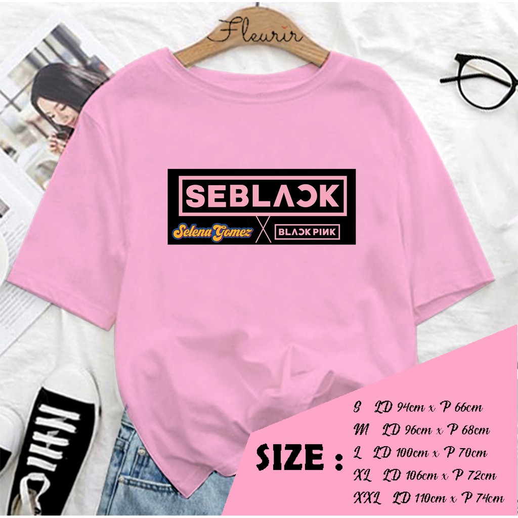 FLEURIR - KAOS KPOP SELENA GOMEZ X LOGO WANITA DEWASA LENGAN PENDEK TUMBLR TEE UNISEX