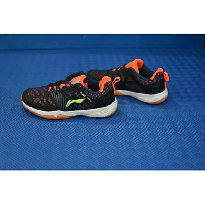 z2 SEPATU  BADMINTON LI NING  CLOUD ACE IV AYTP 085 3 NAVY 