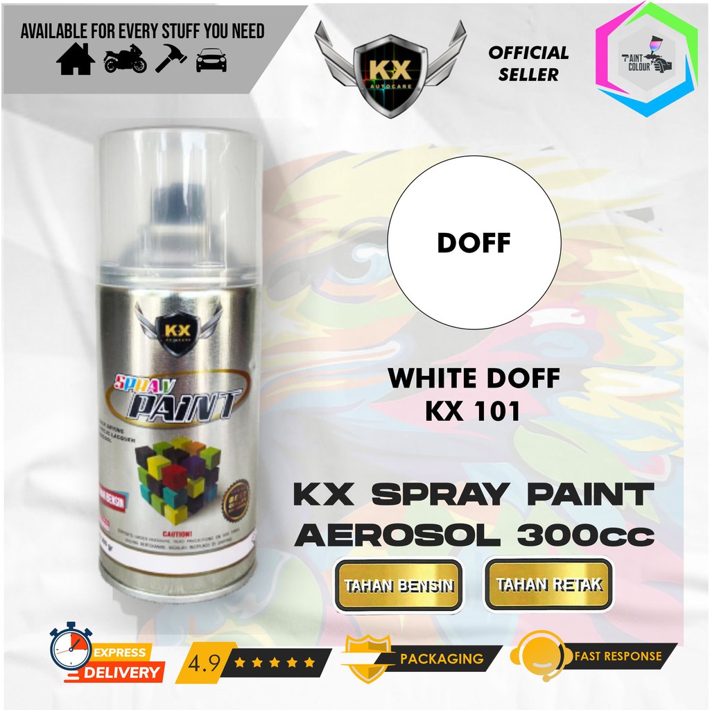 Cat Semprot Aerosol / Pylox KX Autocare Paint - KX 101 WHITE DOFF