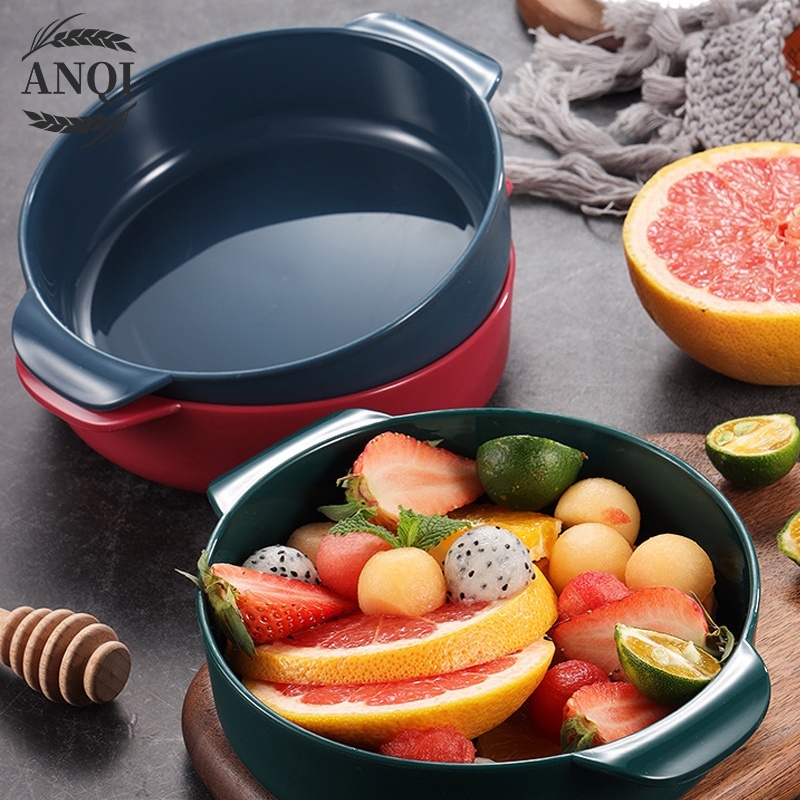 ANQI 1888 Mangkuk Binaural Wheat Straw Mangkuk Makan Plastik Bowl Warna-Warni VS-81