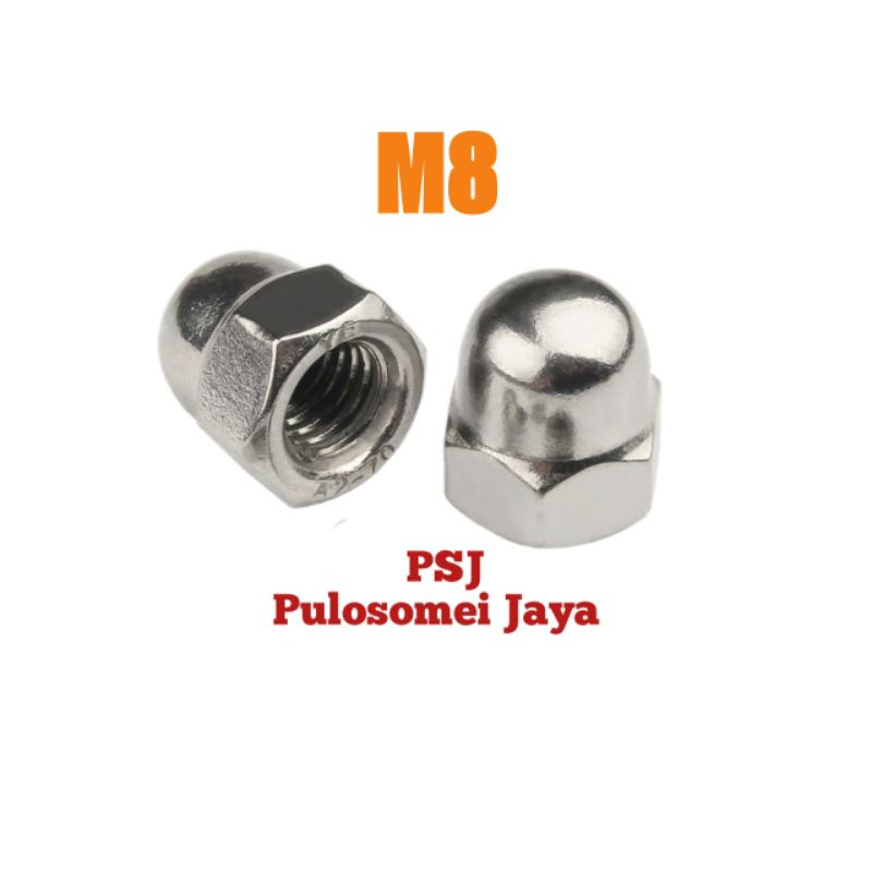 Mur Topi Stainless M8 / M8 Cap Nut Stainless 304