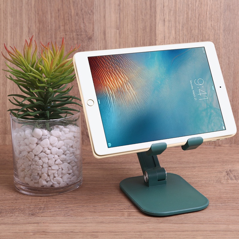 (Green) Stand Holder Hp Universal Bisa Dilipat / Disesuaikan Untuk Iphone / Android