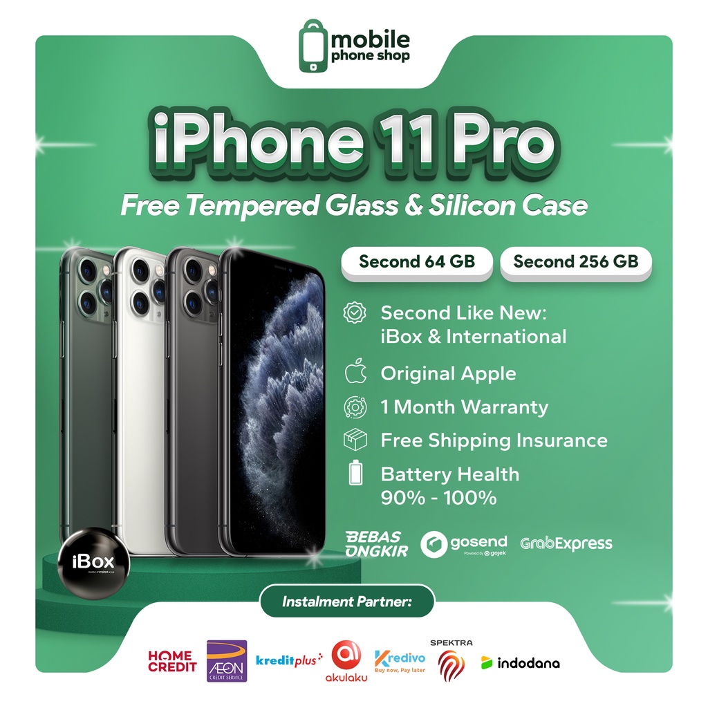 Jual IPHONE 11 PRO 64 256 GB - SECOND 99% LIKE NEW - GARANSI IBOX