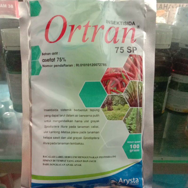 insektisida ortran 75 sp bahan aktif asefat 75 persen kemasan 100gram