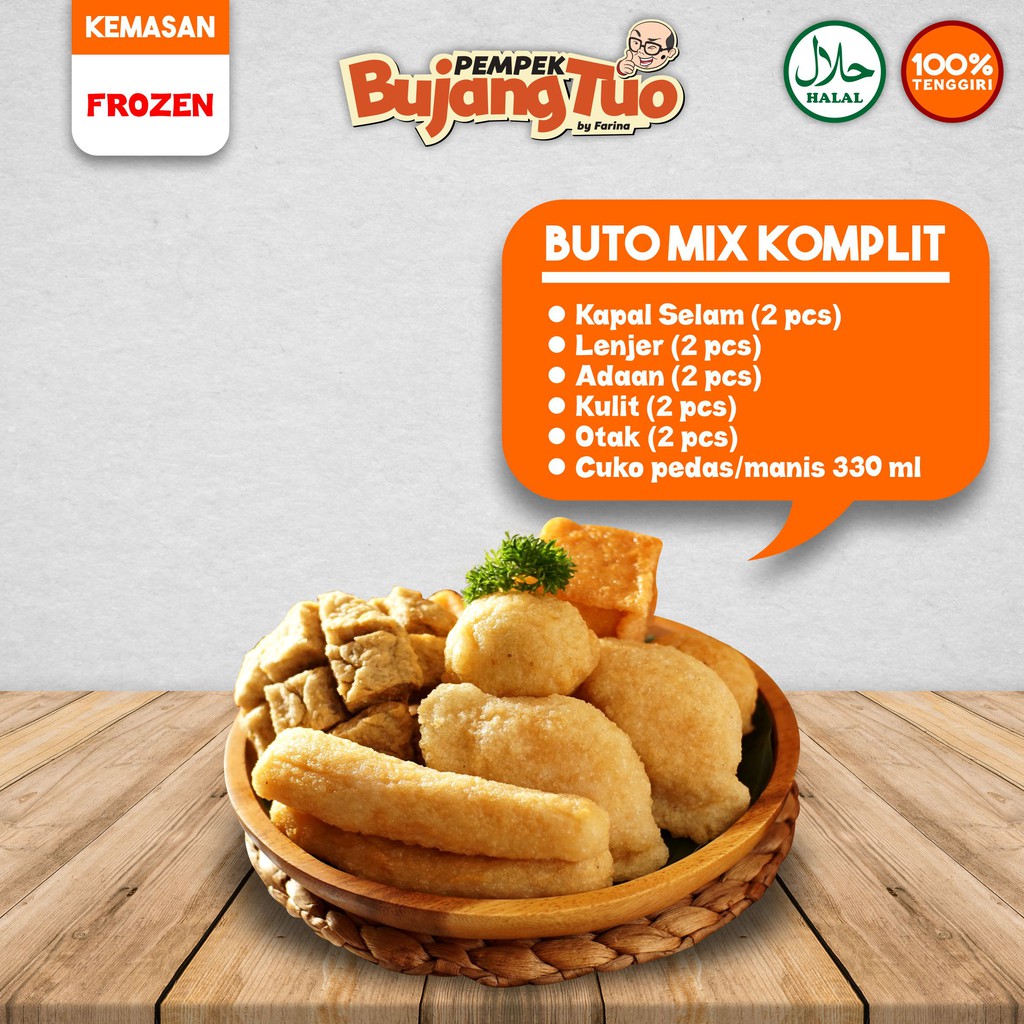 

Pempek Bujang Tuo by Farina paket Mix Complete