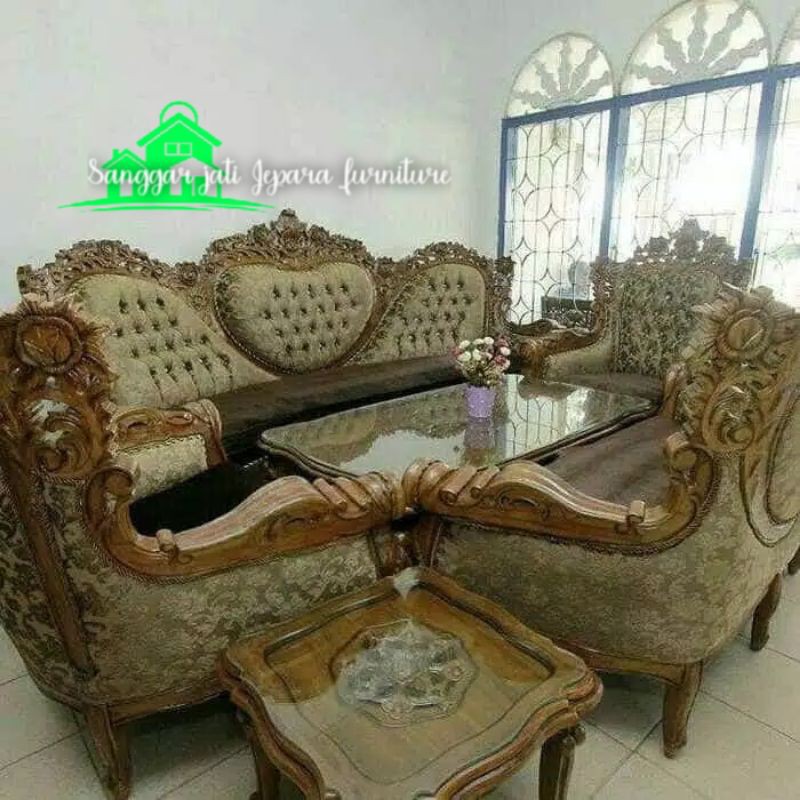sofa ganesha monaco mewah jati meubel jepara