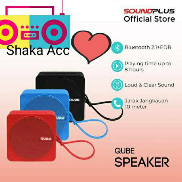 Soundplus Qube - Portable Speaker Bluetooth Splashproof