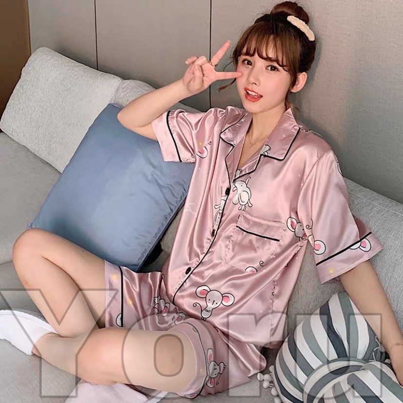 COD Pamelo id Kimono Satin Import / Saten Kimono / Baju Tidur Murah / Set Kimono Import / Best Seller / Kimono Murah / Korea Style / Fashion korea