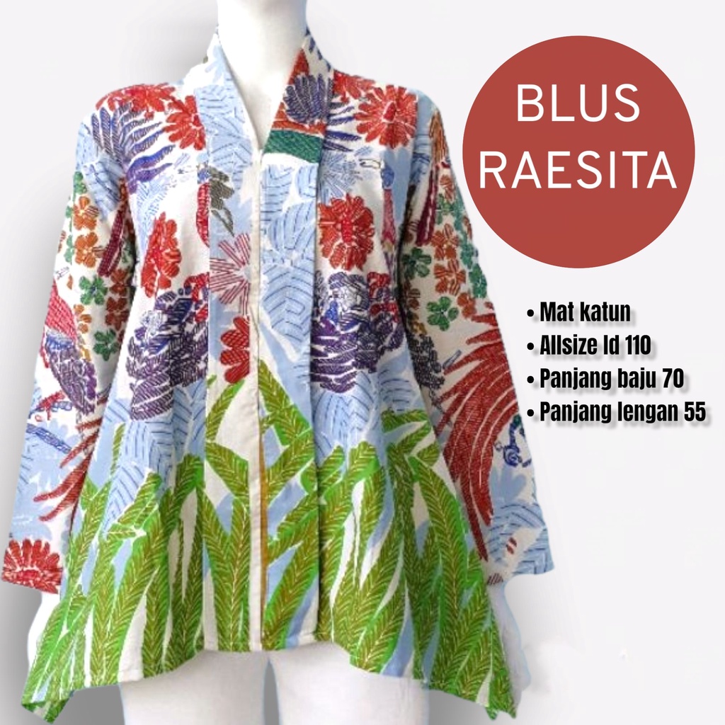 Blus RAESITA  batik solo atasan kerja  blus kerja blus kantor wanita