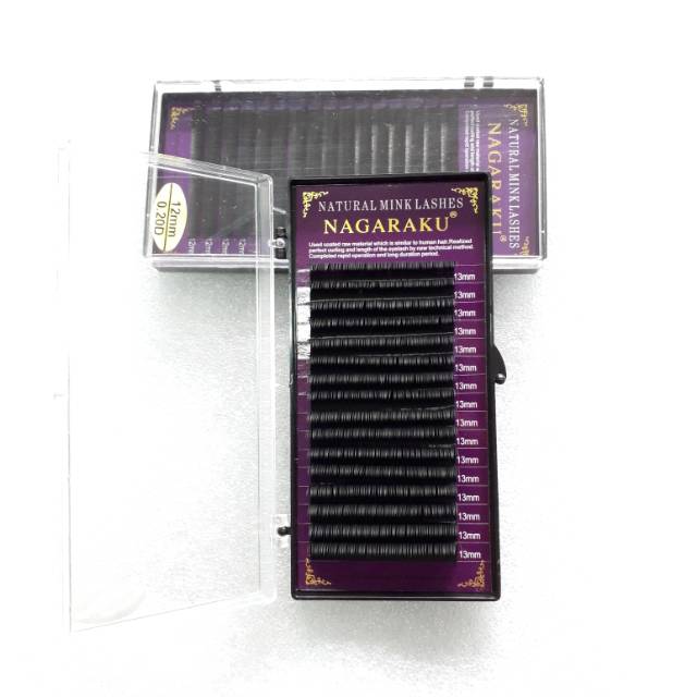 NAGARAKU Curl C Curl D mink lashes single size Eyelash extensions untuk tanam bulu mata