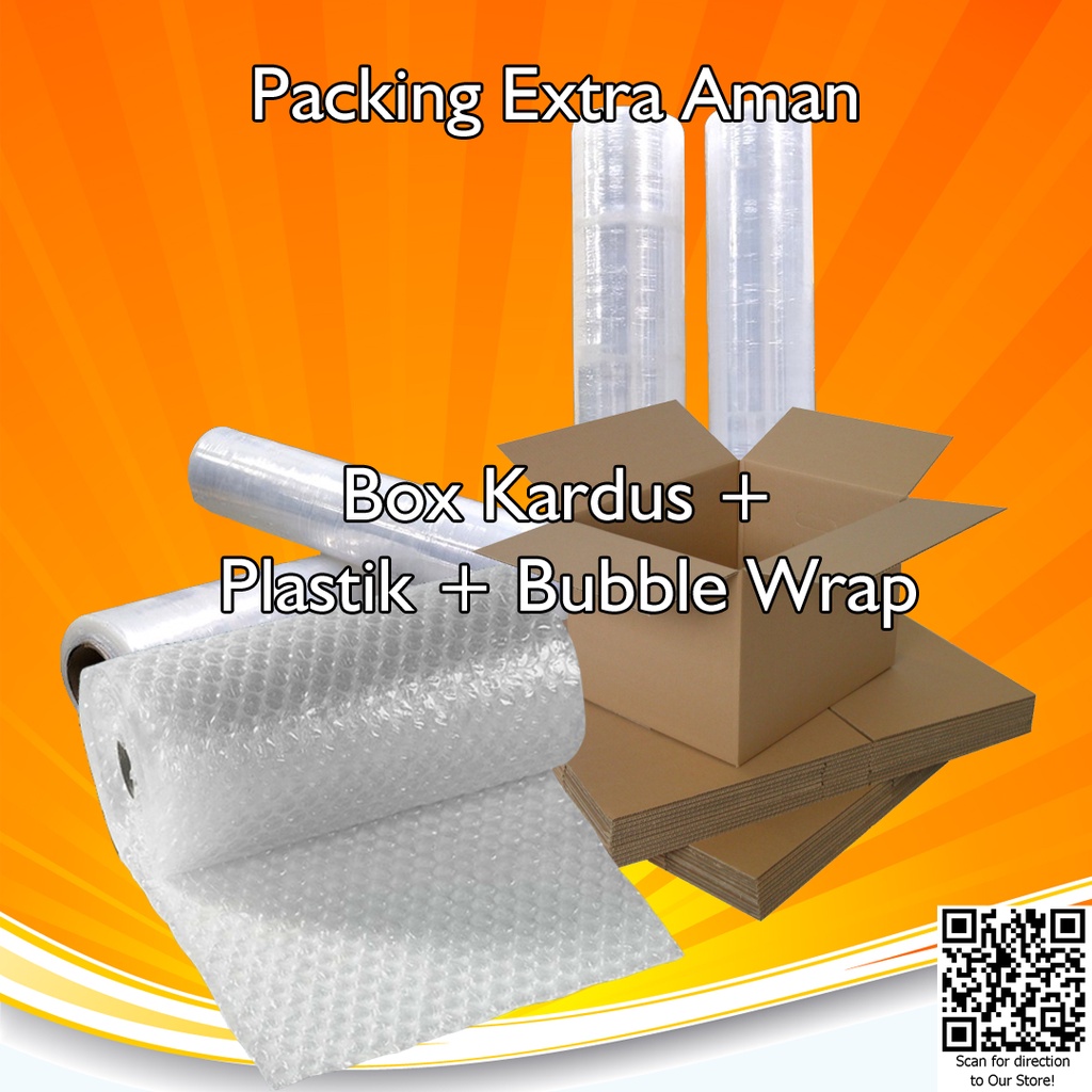 Aneka Packing Ekstra Aman Varian Kardus / Bubble Wrap / Plastik Wrap / Selongsong / Paper Tube / Box Khusus Order Tambahan Wajib disertai Order Produk Kertas / Sticker A4 / F4 / A3 /A3+ /Roll Dll